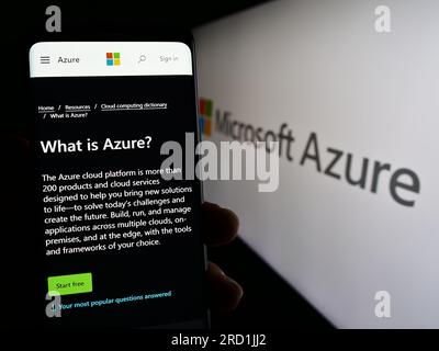 Microsoft Azure cloud computing technology Stock Photo - Alamy