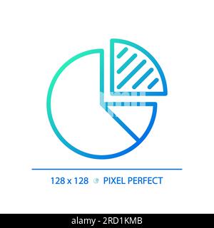 Pie chart gradient linear vector icon Stock Vector