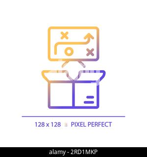 2D gradient performance method linear icon Stock Vector