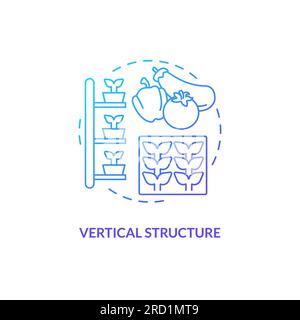 Thin line vertical structure icon concept Stock Vector