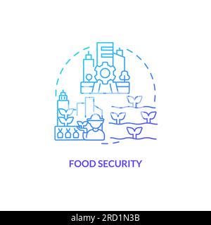 Thin line food security icon concept Stock Vector
