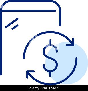 Cash back rewards mobile app. Pixel perfect, editable stroke Stock ...