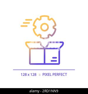 2D gradient optimization linear icon Stock Vector