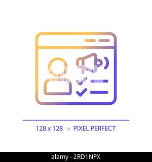 2D gradient customer feedback icon Stock Vector