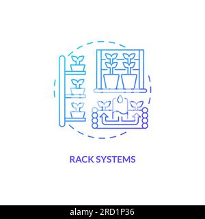 Thin line rack systems icon concept Stock Vector