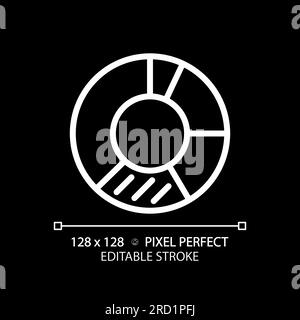 Radial chart white linear icon for dark theme Stock Vector Image & Art ...