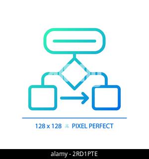 Flow chart gradient linear vector icon Stock Vector
