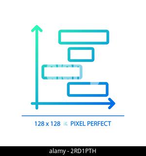 Gantt chart gradient linear vector icon Stock Vector