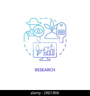 Thin line research icon concept Stock Vector
