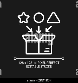 2D customizable iteration linear icon Stock Vector