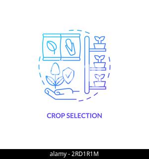 Thin line crop selection icon concept Stock Vector