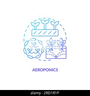 Thin line aeroponics icon concept Stock Vector