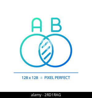 Venn diagram gradient linear vector icon Stock Vector