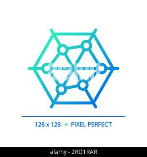 Radar chart gradient linear vector icon Stock Vector