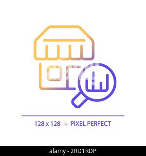 2D gradient outlet linear icon Stock Vector