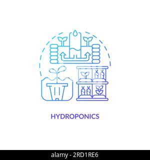 Thin line hydroponics icon concept Stock Vector