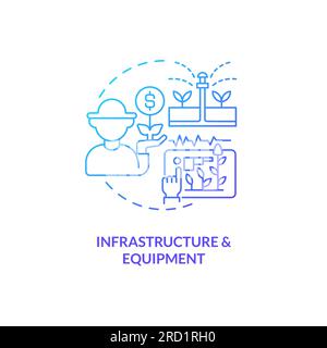Thin line infrastructure and equipment icon concept Stock Vector