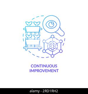 Thin line continuous improvement icon concept Stock Vector
