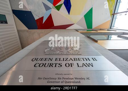 Brisbane, Australia - Queen Elizabeth II Courts Of Law interior Stock Photo
