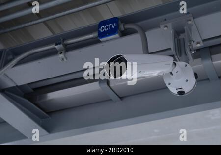 CCTV or Closed circuit television. Security camera video system for safety. CCTV security system. CCTV surveillance and crime prevention for secure Stock Photo