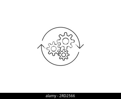 Automatism, process icon. Vector illustration. Stock Vector
