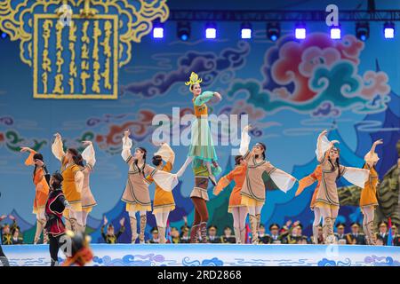 Ulaanbaatar, Mongolia. 11th June, 2023. Opening ceremony of the 2023 naadam festival. Credit: L.Enkh-Orgil. Stock Photo