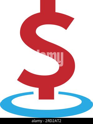 dollar sign money icon in a trendy flat style isolated on white background. for your website design, logo, app, and UI. Vector illustration, EPS10. Stock Vector