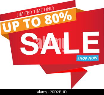 Special Offer Sign. Price Tag For Sale Up To 70 Discount Promotion. Stock Vector