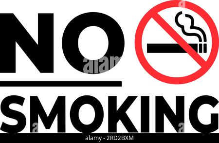 Smoking prohibited sign on white background, vector illustration Stock Vector
