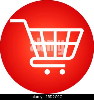 shopping cart market delivery icon vector illustration thick line Stock Vector