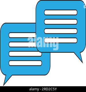 Chat Icon in trendy flat style isolated on grey background. Speech bubble symbol for your website design, logo, app, and UI. Vector illustration, EPS10. Stock Vector