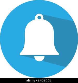 Bell Icon in trendy flat style isolated on grey background. Notification symbol for your website design, logo, app, UI. Vector illustration, EPS10. Stock Vector