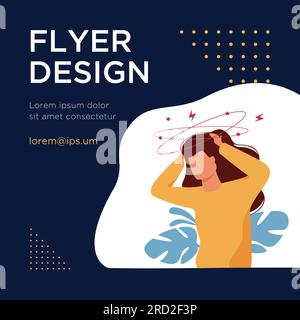 Sick person suffering from vertigo Stock Vector