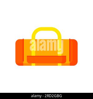 Orange road bag illustration Stock Vector