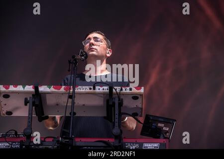 Alt-J performing at Festival Cruïlla, Barcelona 7 Jun. 2023. Photographer: Ale Espaliat Stock Photo