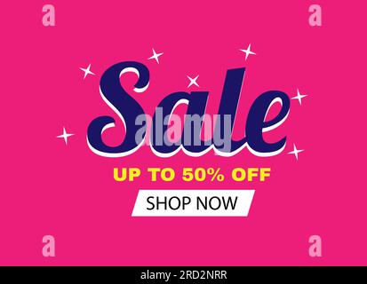 Sale concept banner vector illustration. Special offer. Limited time only. shop now. graphic design poster. Stock Vector