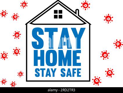 Coronavirus signs caution flat simple line icon design. Coronavirus vector Covid-19 Coronavirus concept on white background. Stock Vector