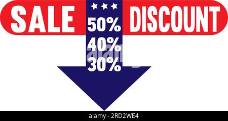 Sale banner template and special offer. 50% off. Vector illustration Stock Vector