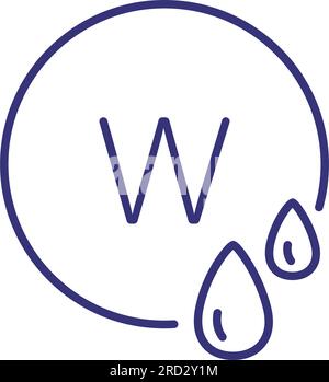 Wet Cleaning Icon. Thin Circle Stencil Design. Vector Illustration ...