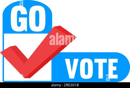 Go vote. Voting concept elections. Symbols vector design template. Stock Vector