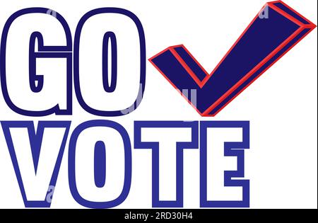 Go vote. Voting concept elections. Symbols vector design template. Stock Vector