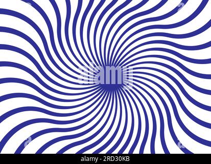 Blue Twirl Sunburst Pattern Abstract Background. Ray. Radial. Vector Illustration Stock Vector