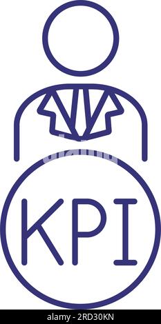KPI line icon Stock Vector
