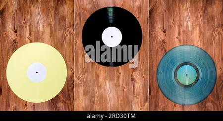 Cyan Transparent Vinyl Record Isolated On White Background Stock