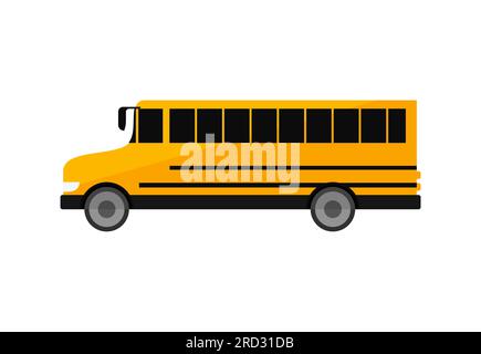 Yellow school bus illustration Stock Vector