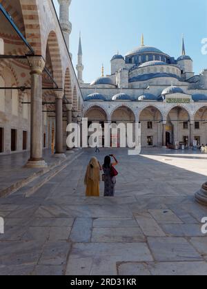 The Sahn aka courtyard of the Sultan Ahmed Mosque aka Blue Mosque on a ...