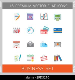 Business icons set Stock Vector