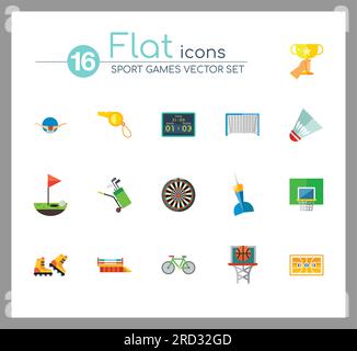 Sport Games Icon Set Stock Vector