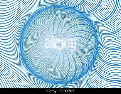 Blue Twirl Sunburst Pattern Abstract Background. Ray. Radial. Vector Illustration Stock Vector
