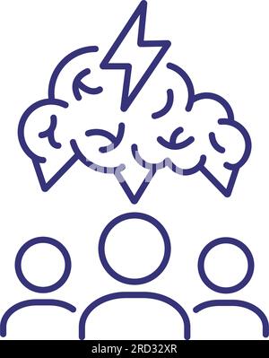 Brainstorm line icon Stock Vector